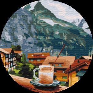 Opakowanie Malowanie po numerach owalne Cappuccino