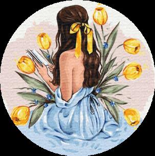 Opakowanie Malowanie po numerach owalne Historia tulipanów