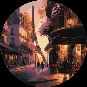 Opakowanie Malowanie po numerach owalne Wieża Eiffla