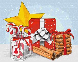 Opakowanie Malowanie po numerach - Pakiet świąteczny 40x50cm