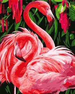 Opakowanie Malowanie po numerach - Para Flamingo 40x50cm