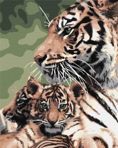 Opakowanie Malowanie po numerach - Pasiasta rodzina 40x50