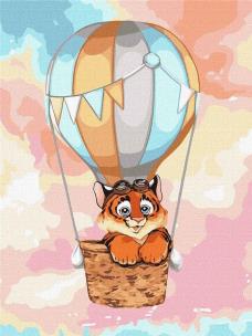 Opakowanie Malowanie po numerach - Pasiasty podróżnik 30x40cm