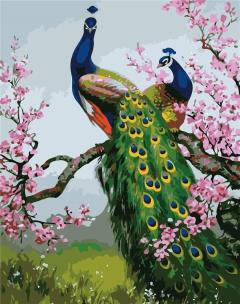 Opakowanie Malowanie po numerach - Pawie na drzewku 40x50cm