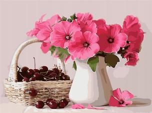 Opakowanie Malowanie po numerach - Petunia i czereśnia 40x50