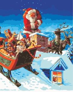 Opakowanie Malowanie po numerach - Przez komin 30x40cm