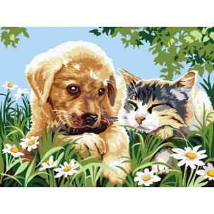 Opakowanie Malowanie po numerach - Przyjaciele 40x50cm