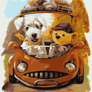 Opakowanie Malowanie po numerach - Przyjazna podróż 40x40cm