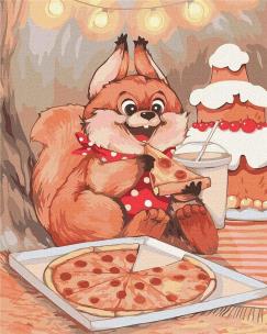 Opakowanie Malowanie po numerach-Przysmaki wiewiórki 40x50