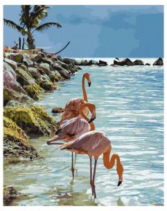 Opakowanie Malowanie po numerach - Rajskie flamingi 40x50cm