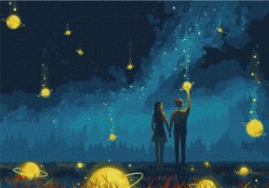 Opakowanie Malowanie po numerach - Razem do gwiazd 40x50