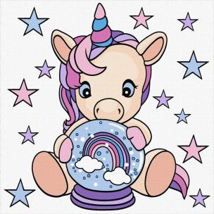 Opakowanie Malowanie po numerach - Różowy jednorożec Kids