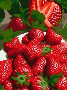 Malowanie po numerach - Słodka truskawka 30x40cm. Wydawca: Qbee. Multiszop.pl Opakowanie Malowanie po numerach - Słodka truskawka 30x40cm