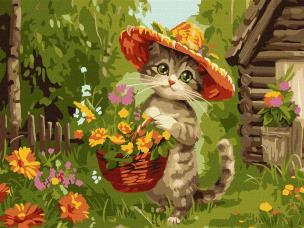 Opakowanie Malowanie po numerach - Słodki ogrodnik 30x40cm