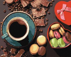 Opakowanie Malowanie po numerach - Słodycze na kawę 40x50cm