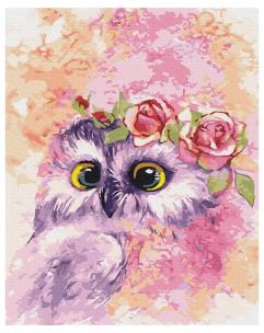 Opakowanie Malowanie po numerach - Sowa w różowym 40x50cm