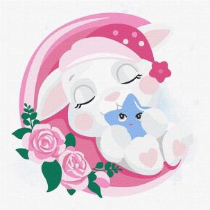 Opakowanie Malowanie po numerach - Śpiący króliczek 30x30