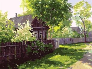 Opakowanie Malowanie po numerach - Spokojna wieś 30x40cm