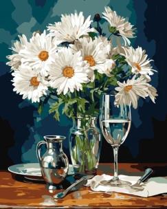 Malowanie po numerach - Stokrotki 40x50cm. Wydawca: Qbee. Multiszop.pl Opakowanie Malowanie po numerach - Stokrotki 40x50cm