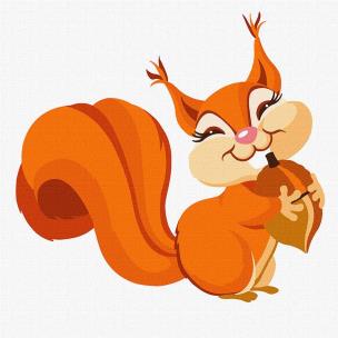 Opakowanie Malowanie po numerach - Szczęśliwa wiewiórka