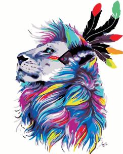 Opakowanie Malowanie po numerach - Tajemniczy lew 40x50cm