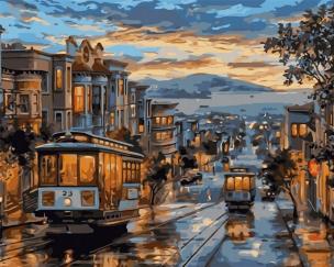 Opakowanie Malowanie po numerach - Tramwaje 40x50cm