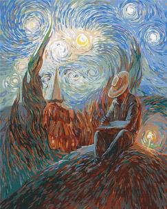 Opakowanie Malowanie po numerach - Ukraińska gwiaździsta noc