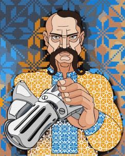 Opakowanie Malowanie po numerach - Ukraiński cyborg 40x50cm