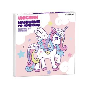 Malowanie po numerach Unicorn 20x20cm. Wydawca: Starpak. Multiszop.pl Opakowanie Malowanie po numerach Unicorn 20x20cm