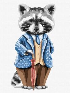 Opakowanie Malowanie po numerach - Wąsaty dżentelmen 30x40cm