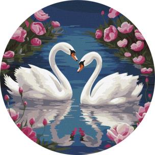 Opakowanie Malowanie po numerach - Wdzięk łabędzi 26cm