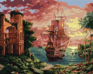 Opakowanie Malowanie po numerach - Wieczorowy port 40x50cm