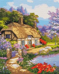 Opakowanie Malowanie po numerach - Wiejski domek 40x50