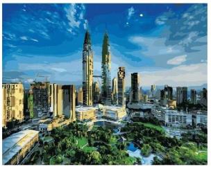 Opakowanie Malowanie po numerach - Wieże Petronas 40x50cm