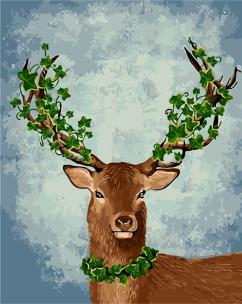 Opakowanie Malowanie po numerach - Wiosenny jeleń 40x50cm