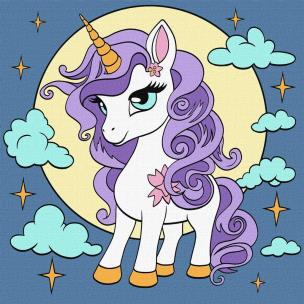 Opakowanie Malowanie po numerach- Wróżkowy jednorożec 25x25cm