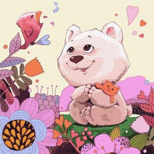 Opakowanie Malowanie po numerach-Zafascynowany śpiewem 30x30