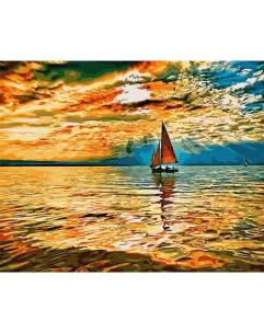 Opakowanie Malowanie po numerach - Żaglówka 40x50cm