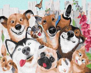 Opakowanie Malowanie po numerach - Zwierzęta dziwaki 40x50cm