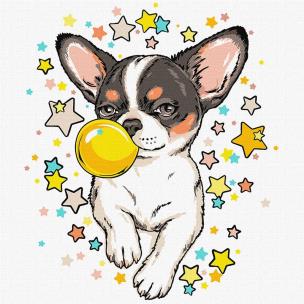 Opakowanie Malowanie po umerach - Gwiezdny pies 30x30cm