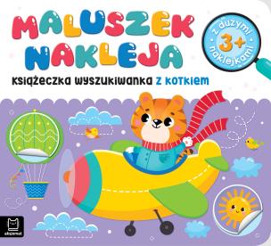 Maluszek nakleja Książeczka wyszukiwanka z kotkiem. Autor: Bator Agnieszka. Multiszop.pl Okładka książki Maluszek nakleja Książeczka wyszukiwanka z kotkiem