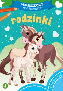Maluszkowe malowanie. Rodzinki. Autor: WYDAWNICTWO SKRZAT. Multiszop.pl Okładka książki Maluszkowe malowanie. Rodzinki