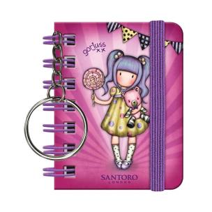 Mały Kołonotatnik z Breloczkiem First Prize. Wydawca: Santoro. Multiszop.pl Opakowanie Mały Kołonotatnik z Breloczkiem First Prize