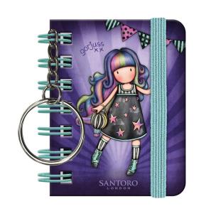 Mały Kołonotatnik z Breloczkiem Up and Away. Wydawca: Santoro. Multiszop.pl Opakowanie Mały Kołonotatnik z Breloczkiem Up and Away