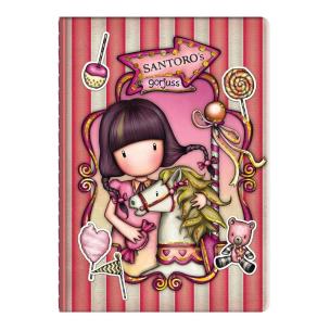 Mały Notes z Naklejkami Gorjuss Fairground. Wydawca: Santoro. Multiszop.pl Opakowanie Mały Notes z Naklejkami Gorjuss Fairground