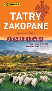 Okładka książki Mapa kieszonkowa - Tatry, Zakopane laminowana