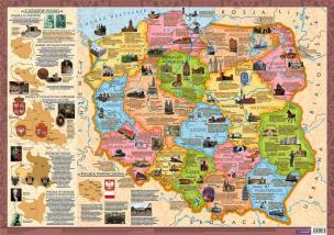 Mapa Polska województwa (plakat). Autor:   Praca zbiorowa. Multiszop.pl Okładka książki Mapa Polska województwa (plakat)