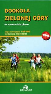 Mapa turystyczna - Dookoła Zielonej Góry w.9. Autor:   Praca zbiorowa. Multiszop.pl Okładka książki Mapa turystyczna - Dookoła Zielonej Góry w.9