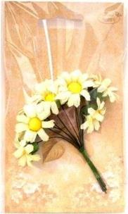 Opakowanie Margerytki materiałowe kremowe 2cm 12szt