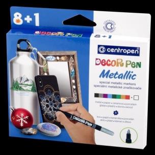 Marker do dekorowania 2737 metallic 9 kolorów. Wydawca: Centropen. Multiszop.pl Opakowanie Marker do dekorowania 2737 metallic 9 kolorów